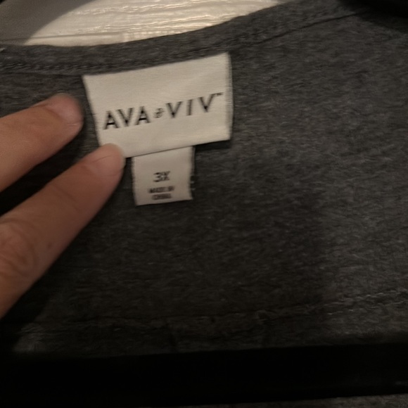 3xl gray twist from top with 3/4 sleeves - Picture 2 of 4